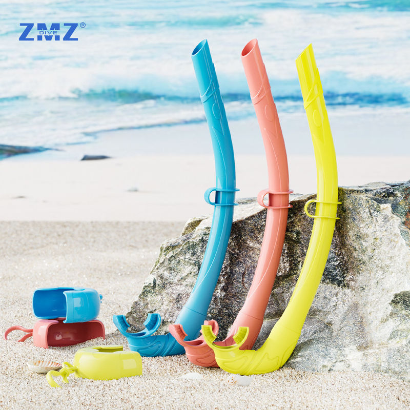 Portable Full Silicone Scuba Free Diving Snorkel Tube for Adult Various Color Choices