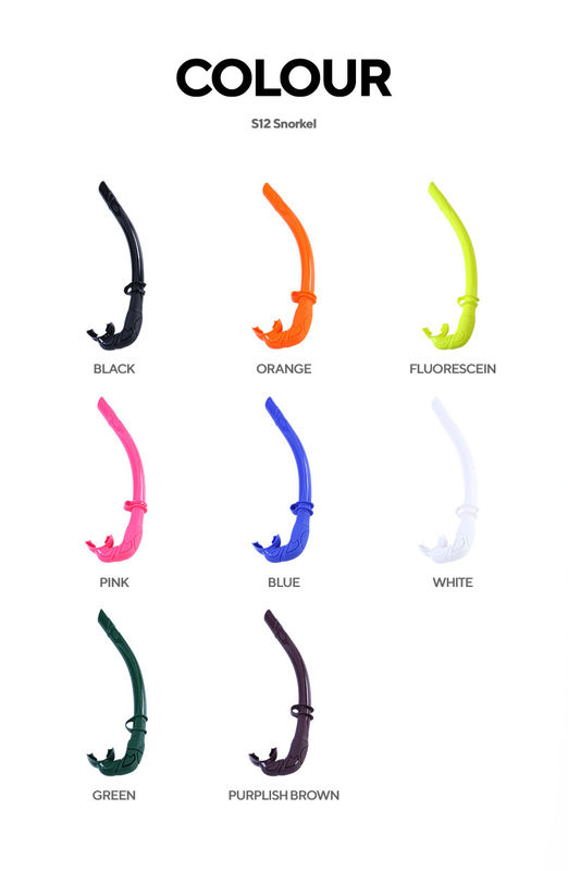 Portable Full Silicone Scuba Free Diving Snorkel Tube for Adult Various Color Choices
