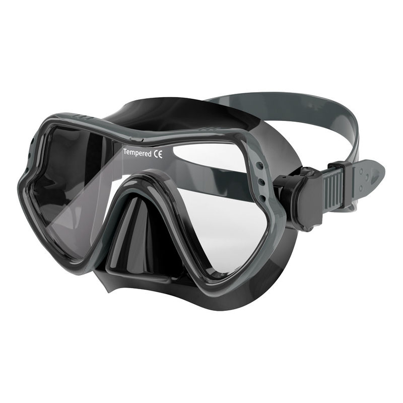 Liquid Silicone Face Snorkel Mask Scuba Dive Goggles Tempered Glass For Swimming