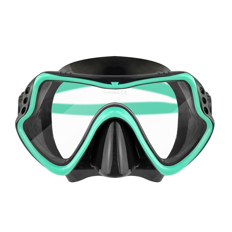 Liquid Silicone Face Snorkel Mask Scuba Dive Goggles Tempered Glass For Swimming