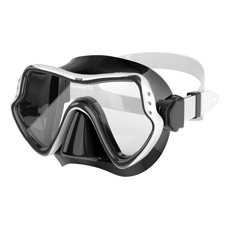 Liquid Silicone Face Snorkel Mask Scuba Dive Goggles Tempered Glass For Swimming