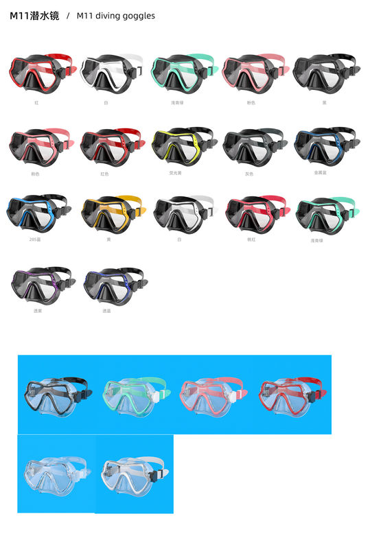 Liquid Silicone Face Snorkel Mask Scuba Dive Goggles Tempered Glass For Swimming