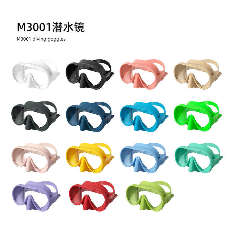 Frameless Snorkeling Goggles Single Lens Silicone Scuba Adult Diving Mask for Spearfishing