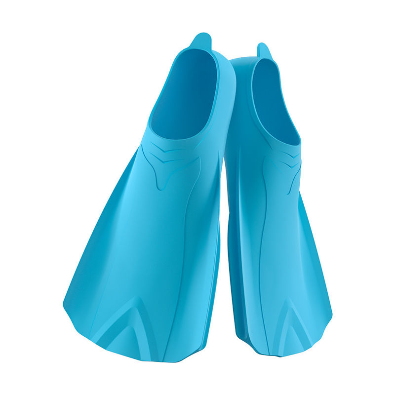 Full Silicone Short Spearfishing Flippers Freediving Fins For Kids Adults Snorkeling