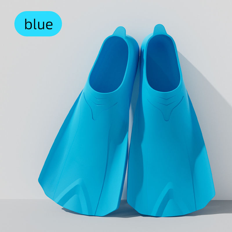 Full Silicone Short Spearfishing Flippers Freediving Fins For Kids Adults Snorkeling