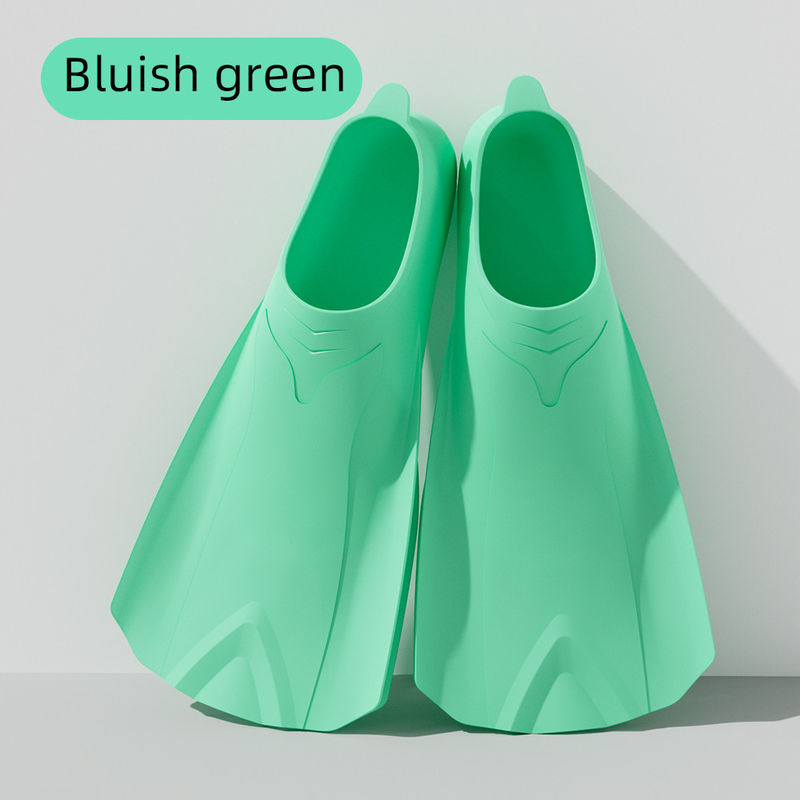 Full Silicone Short Spearfishing Flippers Freediving Fins For Kids Adults Snorkeling