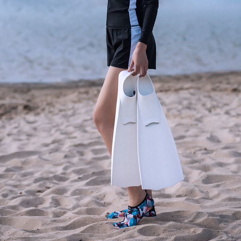 TPE TPR Footpocket Diver Freediving Long Fins For Underwater Spearfishing Swimming Snorkeling
