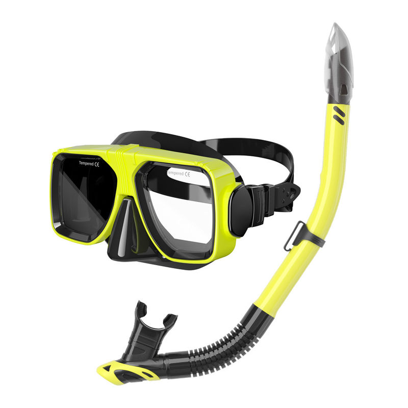 Professional Snorkeling and Freediving Set Diving Goggles with UV Resistant Mask Lens Snorkel Mask Set