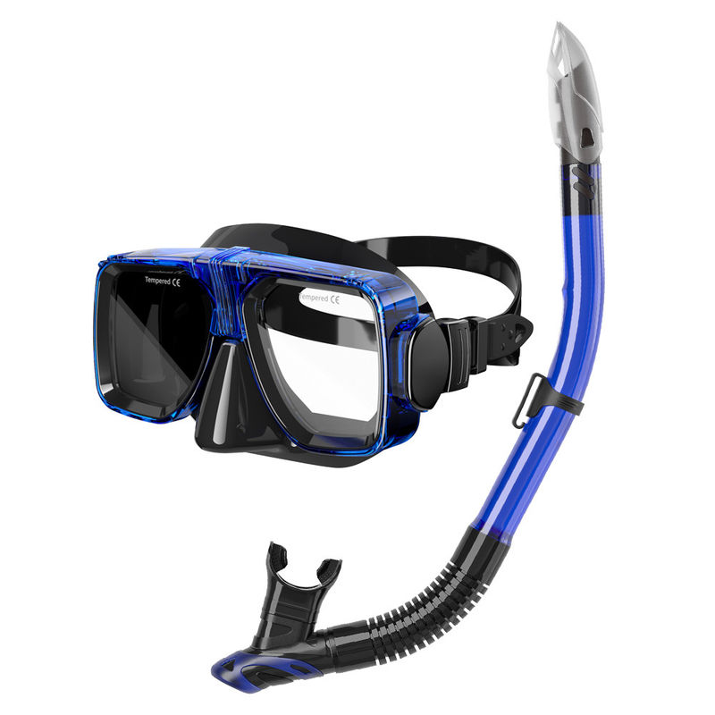 Professional Snorkeling and Freediving Set Diving Goggles with UV Resistant Mask Lens Snorkel Mask Set