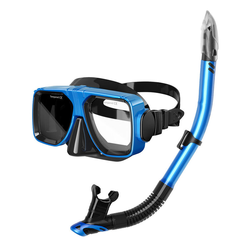 Professional Snorkeling and Freediving Set Diving Goggles with UV Resistant Mask Lens Snorkel Mask Set