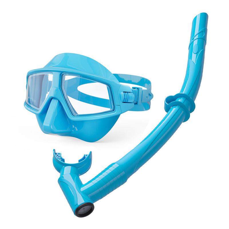 Adult Strap Skirt Liquid Silicone Freediving Mask Set for Low Volume Diving Snorkel Mask Set