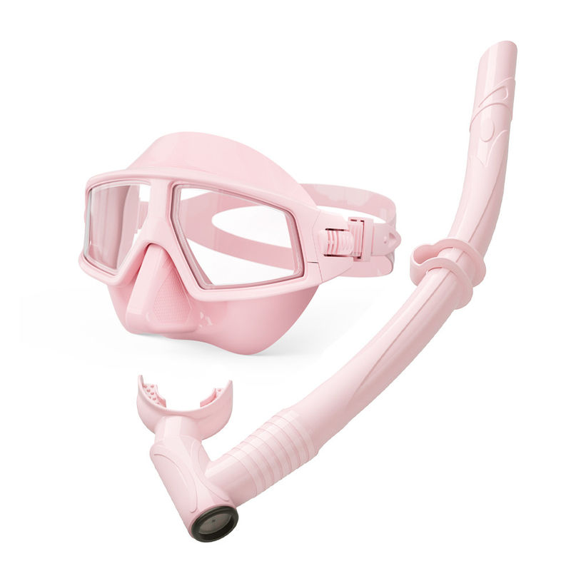 Adult Strap Skirt Liquid Silicone Freediving Mask Set for Low Volume Diving Snorkel Mask Set