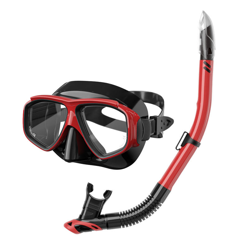 Adults Diving Mask Set with Print Logo Snorkel and UV Resistant Mask Lens Snorkel Mask Set