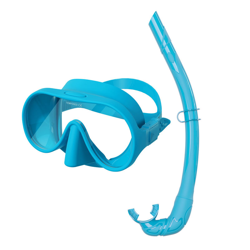 Adult Freediving Snorkel Mask Set with UV Resistant Lens Manufactured by OEM Snorkel Mask Set