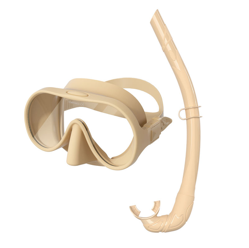 Adult Freediving Snorkel Mask Set with UV Resistant Lens Manufactured by OEM Snorkel Mask Set
