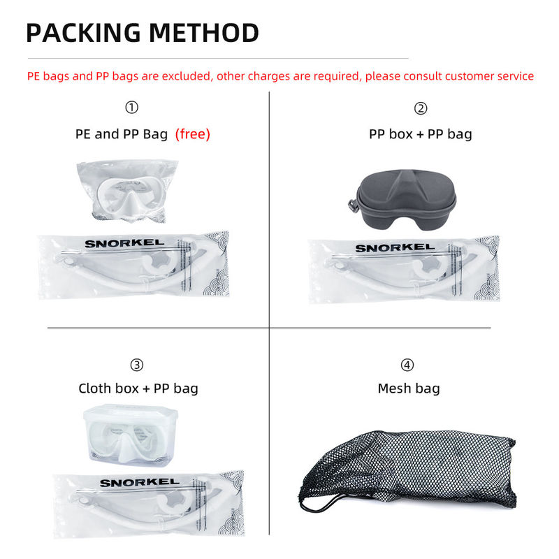 Adult Scuba Diving Set Sillicon/PC Snorkeling Mask Set with Dive Snorkel Tube and Goggles Snorkel Mask Set