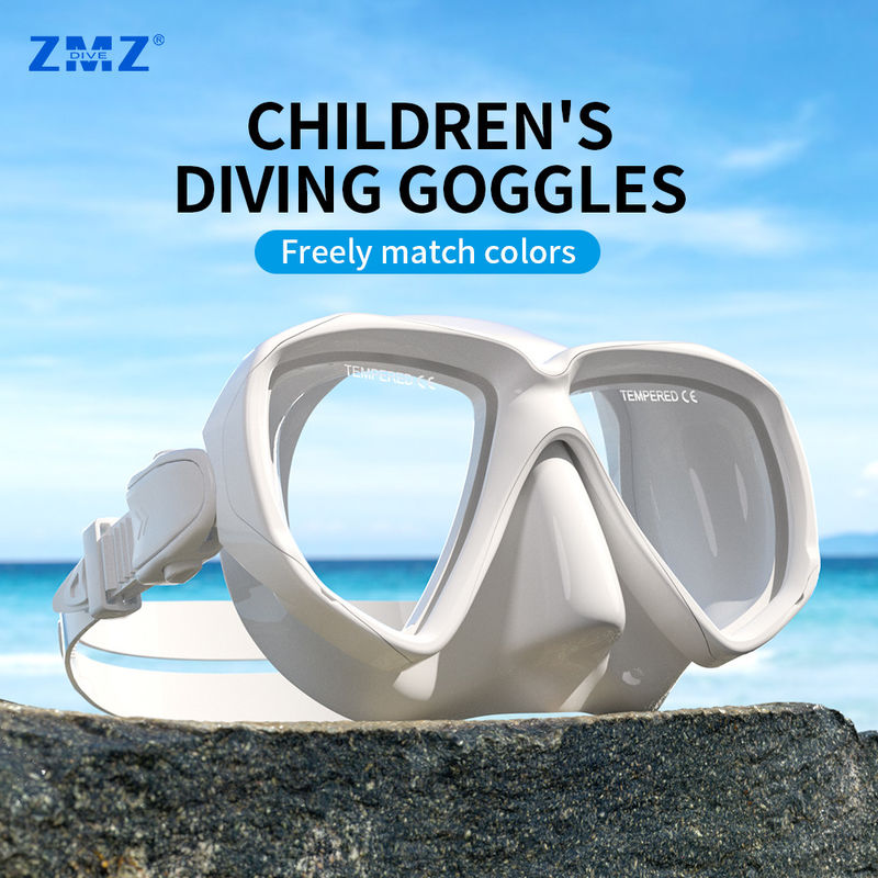 Commercial Teenagers Youth Snorkeling Gear Half Face Swim Mask For Free Diving