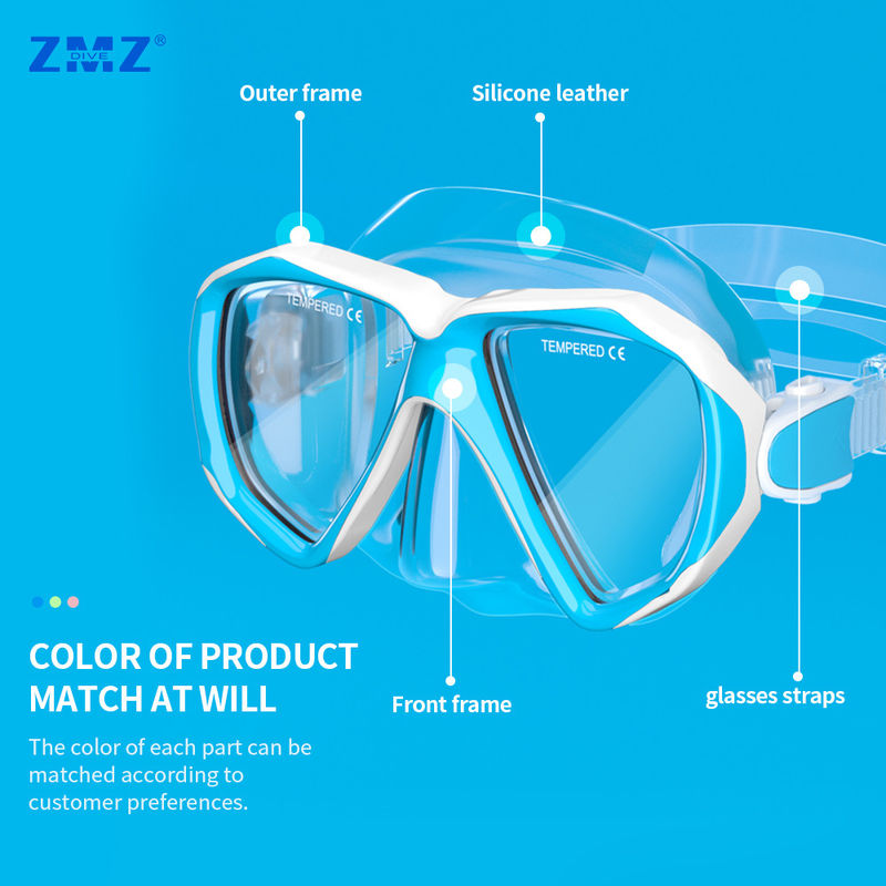 Commercial Teenagers Youth Snorkeling Gear Half Face Swim Mask For Free Diving