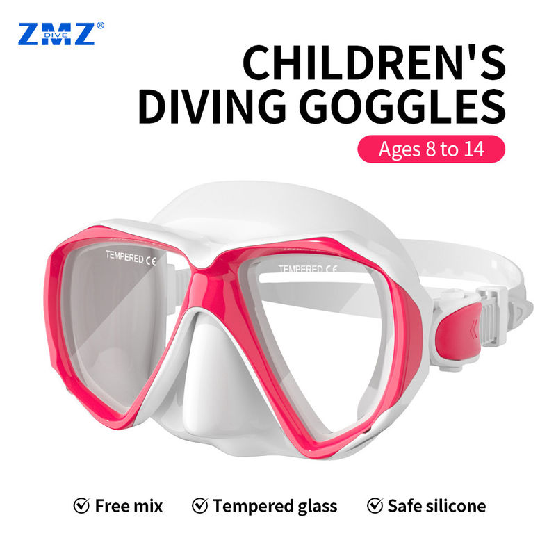 Commercial Teenagers Youth Snorkeling Gear Half Face Swim Mask For Free Diving