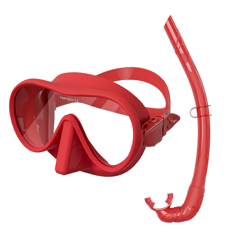 Adult Women Snorkel with Confidence in our Dive Set Sillicon/PC Mask Tube and Goggles Snorkel Mask Set
