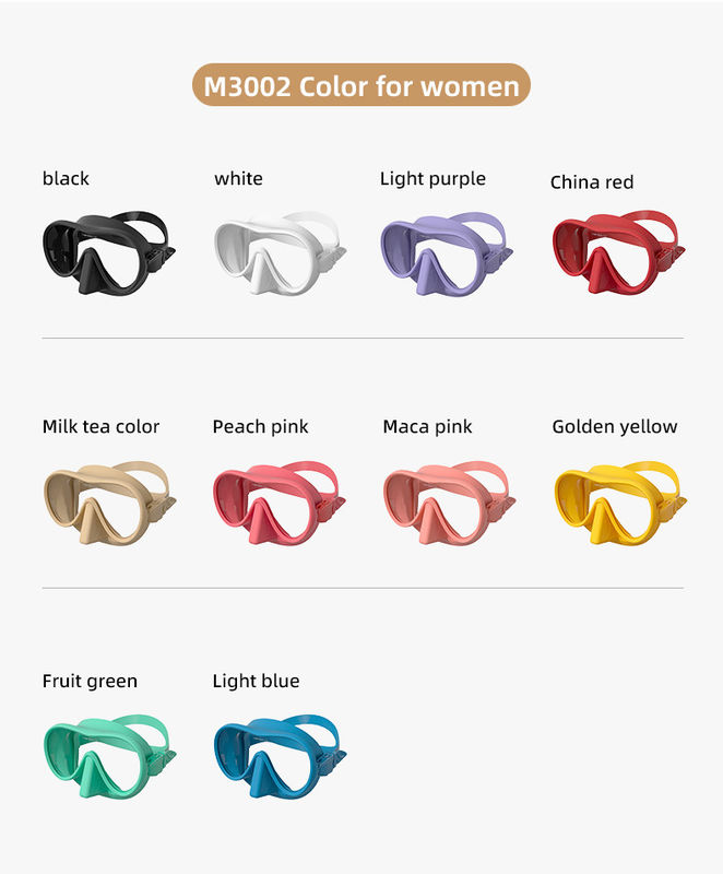 Adult Women Snorkel with Confidence in our Dive Set Sillicon/PC Mask Tube and Goggles Snorkel Mask Set