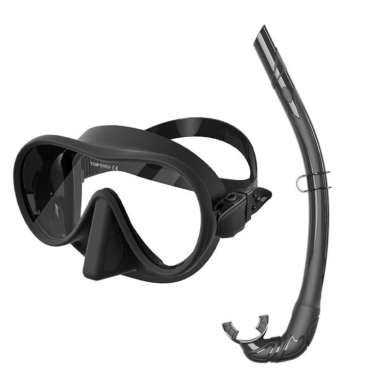 2024 CE Certified Single Tempered Glass Diving Gear Set for Adult Swimming Snorkel Mask Set