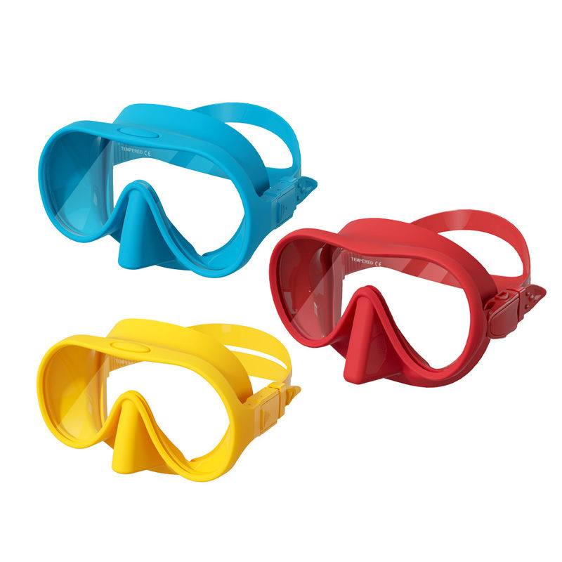 Silicone Strap Single Tempered Glass Lens S/M/L Snorkel Set for Diving and Snorkeling Snorkel Mask Set