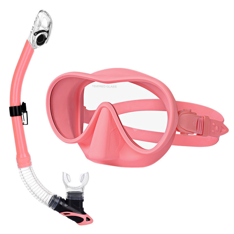 OEM Junior PC Lens Mask Goggle Snorkel Set With Dry Top Breathing Tube