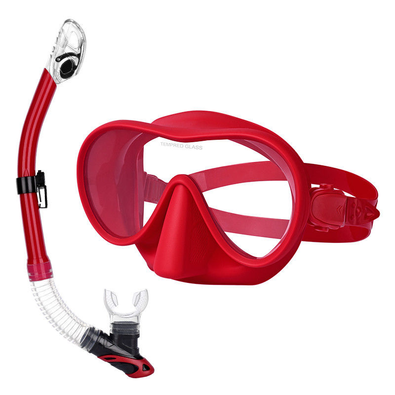 OEM Junior PC Lens Mask Goggle Snorkel Set With Dry Top Breathing Tube