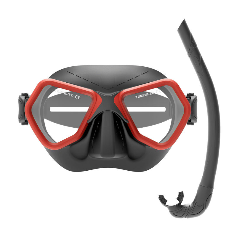 Applicable People Adults Silicone Diving Mask Kit with Freediving Goggles Snorkel Set Snorkel Mask Set