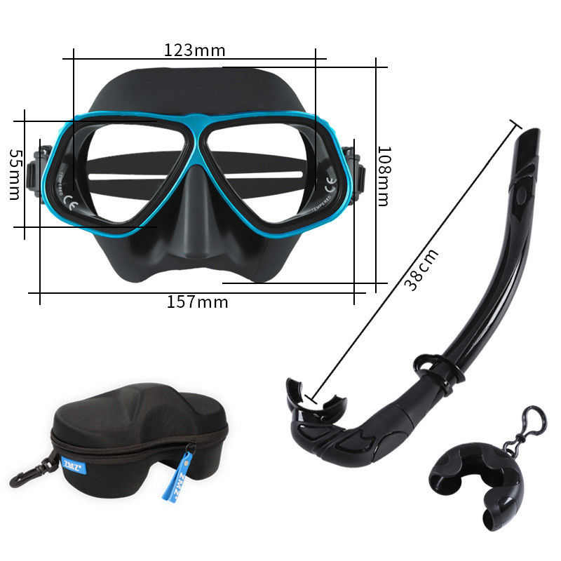 OEM Travel Friendly Corrective Dive Snorkel Mask Set For Woman