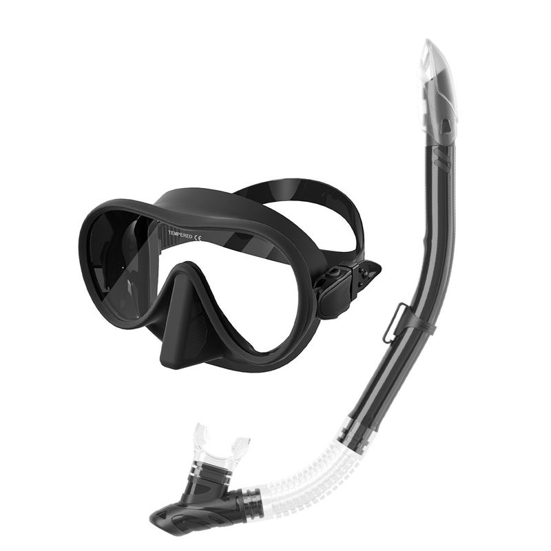 Semi Dry Sea Sports Snorkel Mask Diving Goggles And Breathing Tube Kit