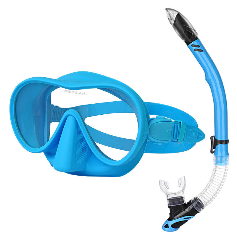 Semi Dry Sea Sports Snorkel Mask Diving Goggles And Breathing Tube Kit