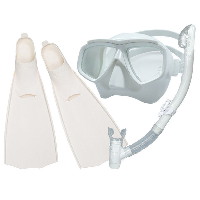 Anti-Nebel gehärtetes Glas Blaues Schnorchelmask Flossen Set für Tauchen Customized Logo Schnorchelmask Set