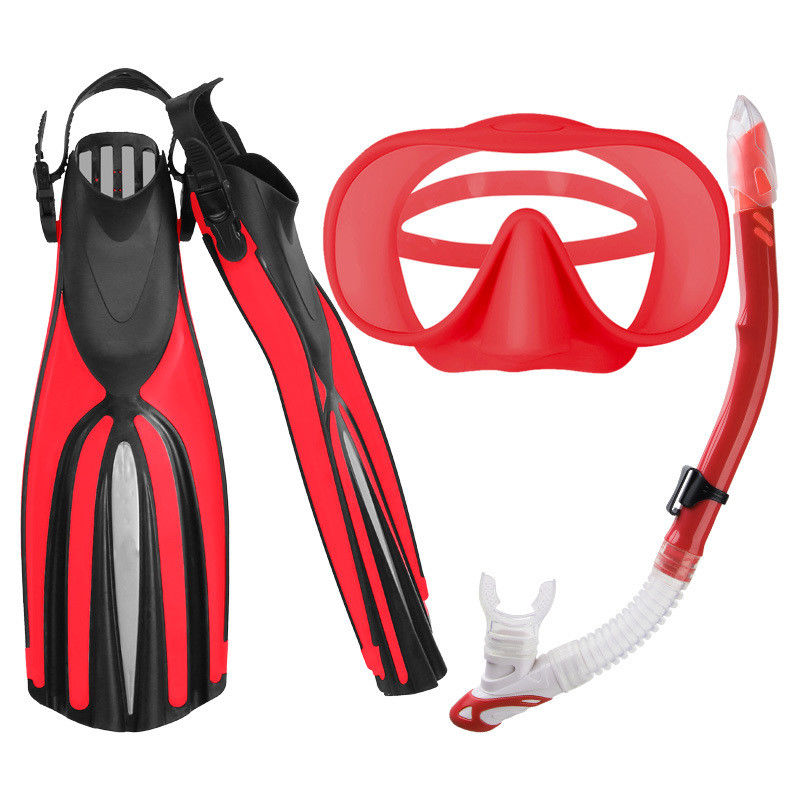 Customized Snorkeling Set Silicone Strap Skirt and Tempered Glass Lenses for Surfing Snorkel Mask Set