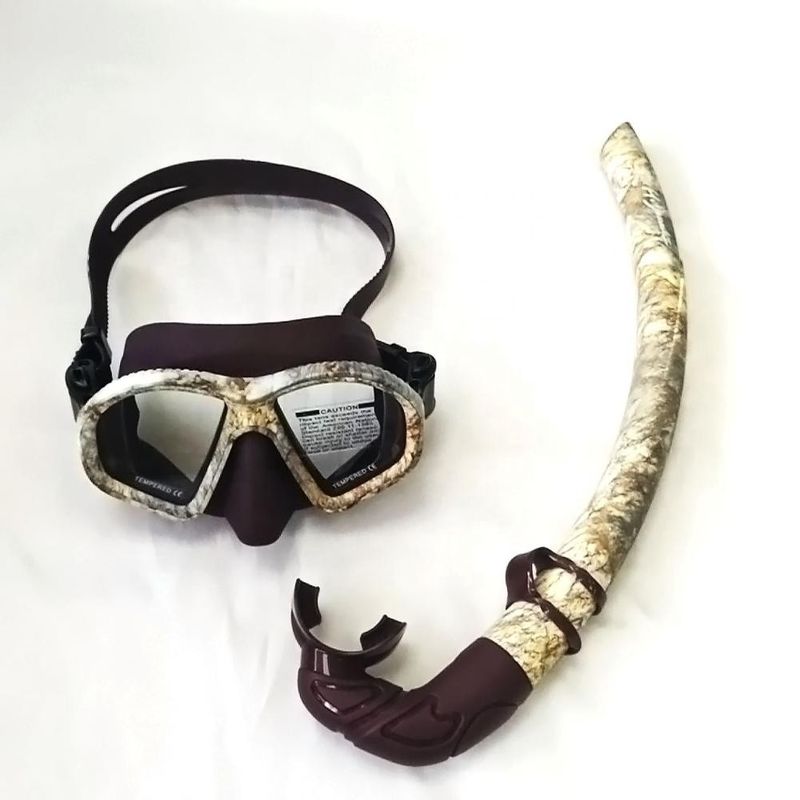 Water Transfer Snorkel Tube Carbon Spearfishing Freediving Mask Set for Swimming Snorkel Mask Set