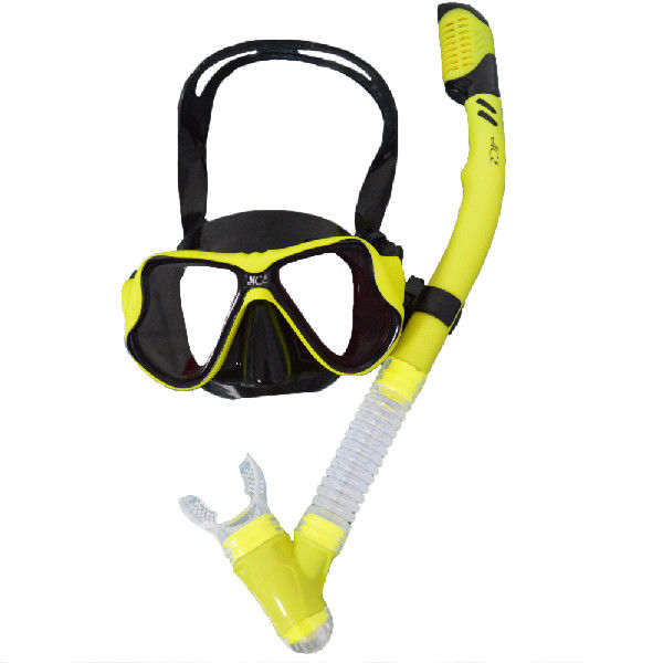 Adult Diving Snorkel Set with Silicone Strap and Customizable Tempered Glass Mask Lens Snorkel Mask Set