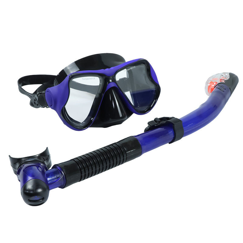 Rubber Oil Base Diving Mask and Full Dry Snorkel Set for Adults Underwater Accessories Snorkel Mask Set