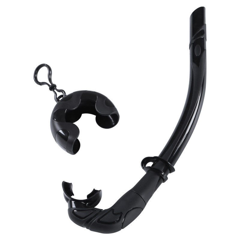 Customized Logo Black Diving Mask Set with Tempered Glass Lens and Silicone Strap Snorkel Mask Set